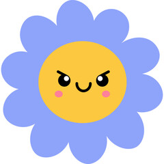 Cute Flower Cartoon Character Illustration