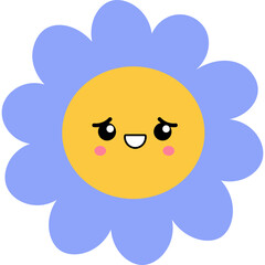 Cute Flower Cartoon Character Illustration