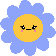 Cute Flower Cartoon Character Illustration