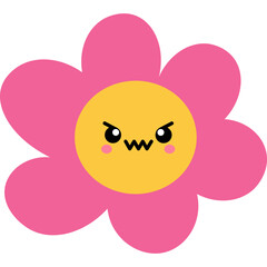 Cute Flower Cartoon Character Illustration