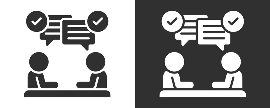 Effective Communication Icon Set Vector Collection Isolated In Black And White
