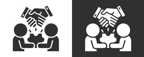 Team Building Icon Set Vector Collection Isolated In Black And White