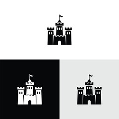 Fototapeta premium Classic Castle logo design icon illustration