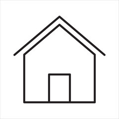 Home icon outline vector