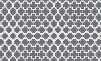 Gray Moroccan Seamless Geometric Tile Pattern
