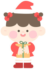 
Christmas Little Santa Illustration of a Child Character Wearing a Santa Claus Costume