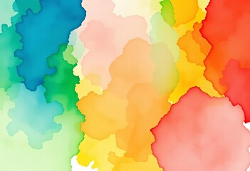 Obraz premium Vibrant watercolor washes in diverse hues, ideal for banners & flyers, artwork, graphic