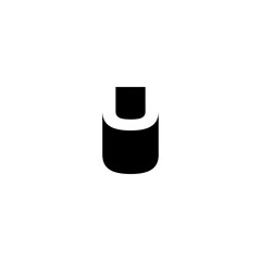 UU Negative Space Monogram Logo – Modern Minimal Lettermark Design