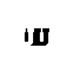 UU Negative Space Monogram Logo – Modern Minimal Lettermark Design