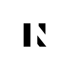 NN Negative Space Monogram Logo – Modern Minimal Lettermark Design