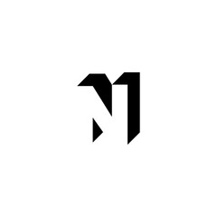 NN Negative Space Monogram Logo – Modern Minimal Lettermark Design