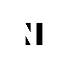NN Negative Space Monogram Logo – Modern Minimal Lettermark Design