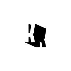 KK Negative Space Monogram Logo – Modern Minimal Lettermark Design