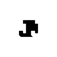 JJ Negative Space Monogram Logo – Modern Minimal Lettermark Design