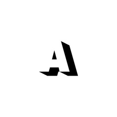 AA Negative Space Monogram Logo – Modern Minimal Lettermark Design