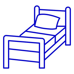Hospital Bed Line Art