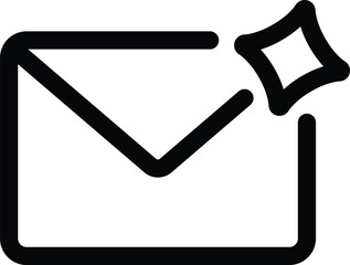 New message notification envelope icon