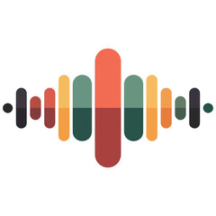 Retro Color Palette Audio Wave Icon