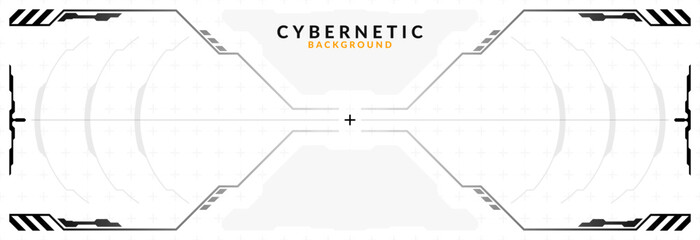 Modern Futuristic Tech Frame Background with HUD Interface