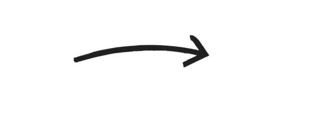 Black arrow on white background