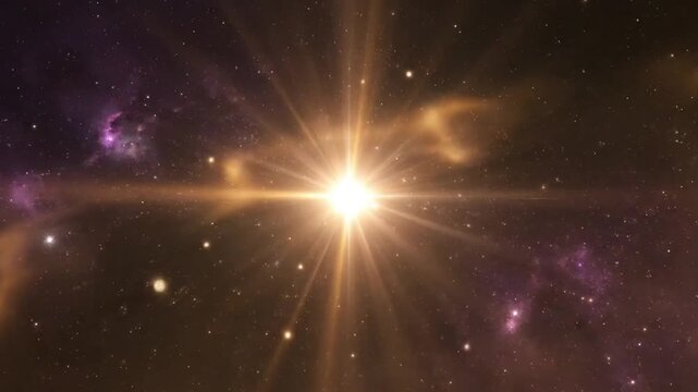 Cosmic eruption amidst shimmering stellar gases