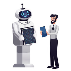 cartoon doctor holding a clipboard