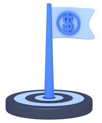 Dollar Sign Flag on Target