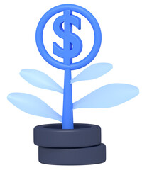 Dollar Sign Plant Growing in Pot