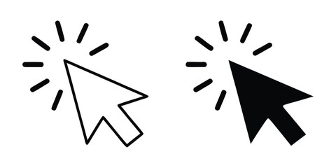 Pointer cursor computer mouse icon, Click icon vector. pointer arrow sign and symbol