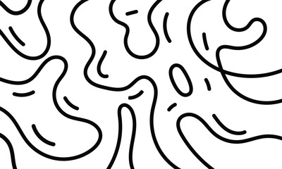 Abstract noodle pattern. Graphic spaghetti background with yellow ramen noodles. Isolated vector illustrations on white background. EPS 10 .