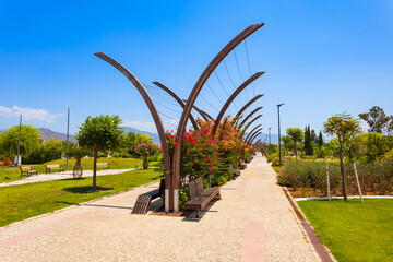 Sehit Fethi Bey Park in Fethiye city in Mugla Province, Turkey