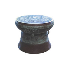 Dong Son Bronze Drums isolated on transparent background