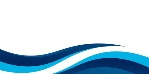 Blue Wave Abstract Design With Flowing Curves Across White Background For Modern Backgrounds.illustration eps10