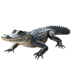 Obraz premium A realistic 3D rendering of an alligator in a studio setting. its textured skin and intricate details. suitable for educational materials or wildlife illustrations