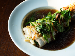 steamed fish in soy sauce