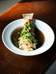 steamed fish in soy sauce