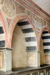 Interior details of Santa Trinita church, Italian for Holy Trinity, Florence