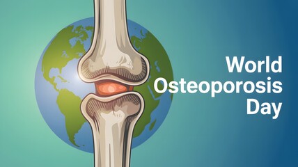 World osteoporosis day awareness illustration