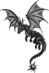 Dark Fantasy Dragon Illustration