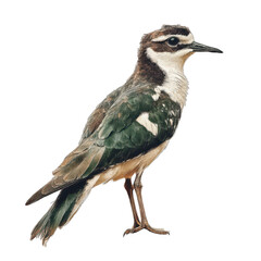 Fototapeta premium A bird perched gracefully. its intricate feathers and natural colors. surrounded by a blurred background of lush greenery. ideal for nature enthusiasts and wildlife photography