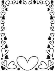 Valentine Clipart Borders - Valentines Day Clip Art, Doodle Heart Frames