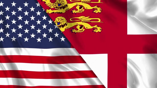 China and Sark Flag Animation Seamless Loop | Ultra HD 4k