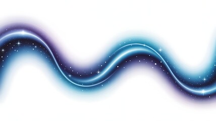 Glowing Abstract Wave Background with Blue Gradient Light and Star Particles
