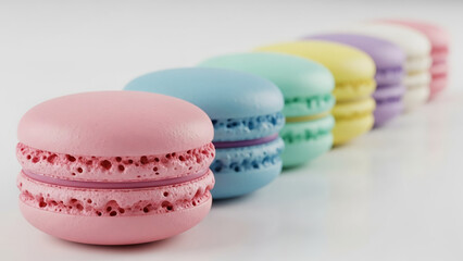 Obraz premium Colorful French Macarons
