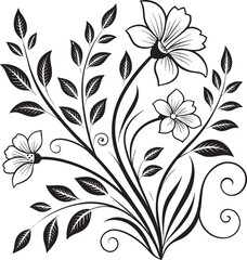 black and white floral background