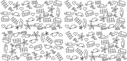 Hand drawn doodle design on white background