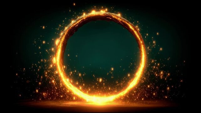 Fiery of flame symbolizing passion and intensity in an emotional conceptual artwork. Fiery Passion Ring &ndash; Animated Video Version