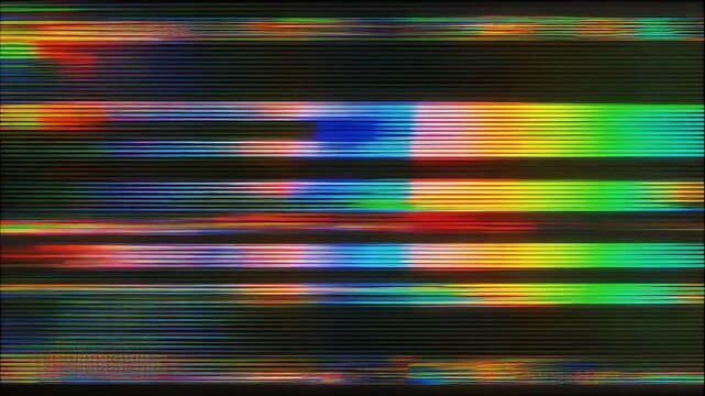 Digital time display, chromatic aberration effect