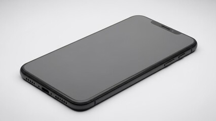 Modern dark-colored portable device with a blank screen, emphasizing its sleek design and advanced technology on a clean white background, perfect for digital tasks