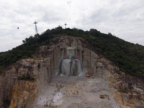 Buddha statue in Sam Mountain, Chau Doc, Vietnam